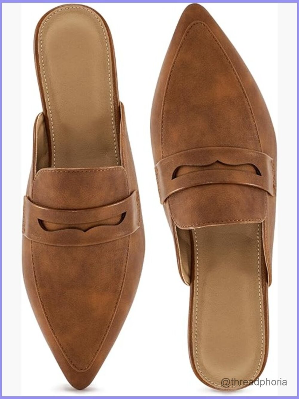 Mules for Women Slingback Flats Pointed Toe Loafers Business Casual Shoes